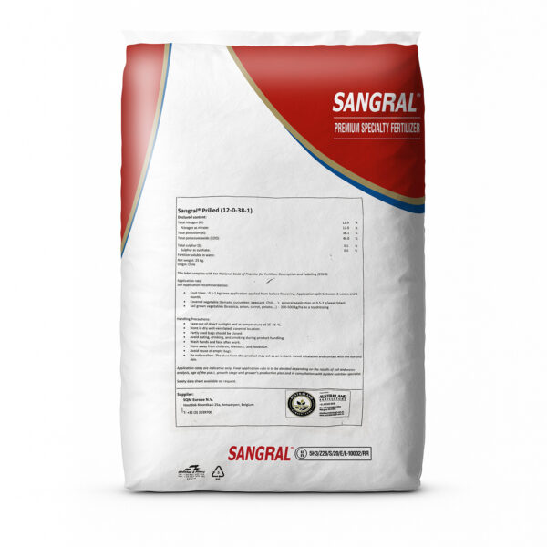 Sangral NPK Straight Prilled 12-0-38-1 25kg back