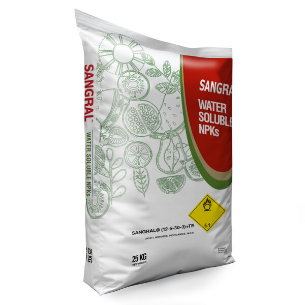 Sangral NPKs Water Soluble 12-5-30-3+TE 25kg left side