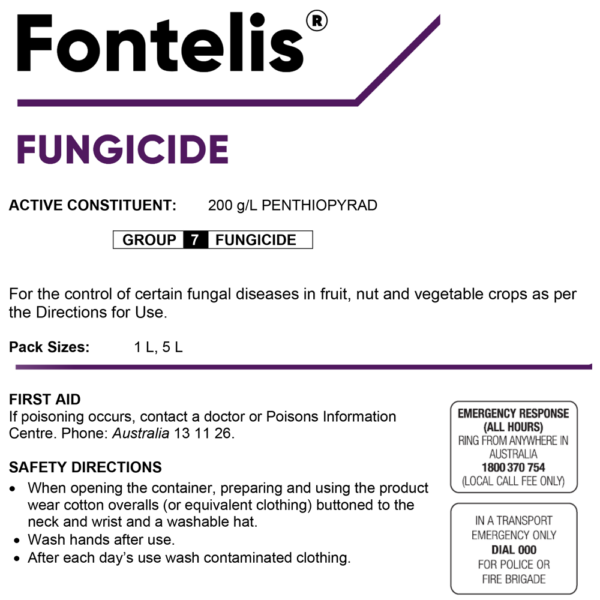 Fontelis (Penthiopyrad 200g/L) 5L - Image 1
