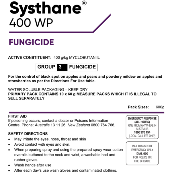 Systhane 400WP (Myclobutanil 400g/kg) 600g - Image 1
