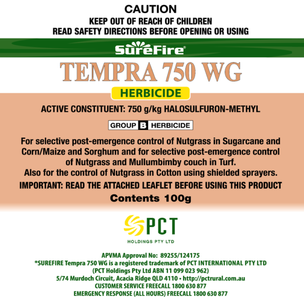 Tempra 750 WG (Halsulfuron-methyl 750g/kg) 100g - Image 1