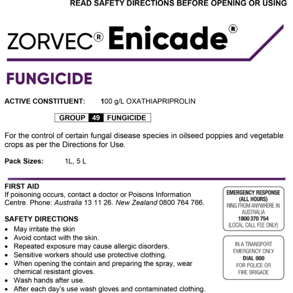 Zorvec Enicade (Oxathiapiprolin 100g/L) 1L & 5L - Image 1