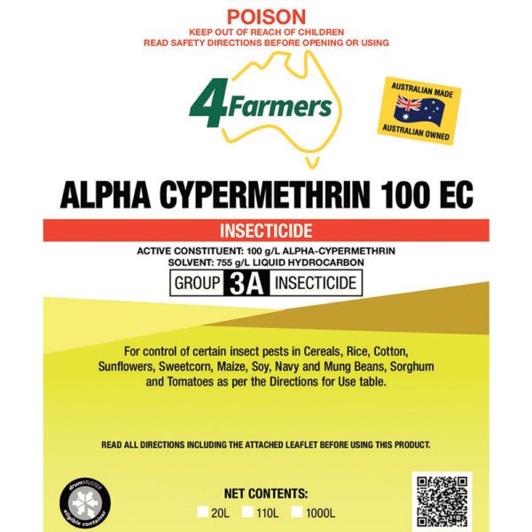 Alpha Cypermethrin 100 EC (Alpha-Cypermethrin 100g/L) 20L - Image 1