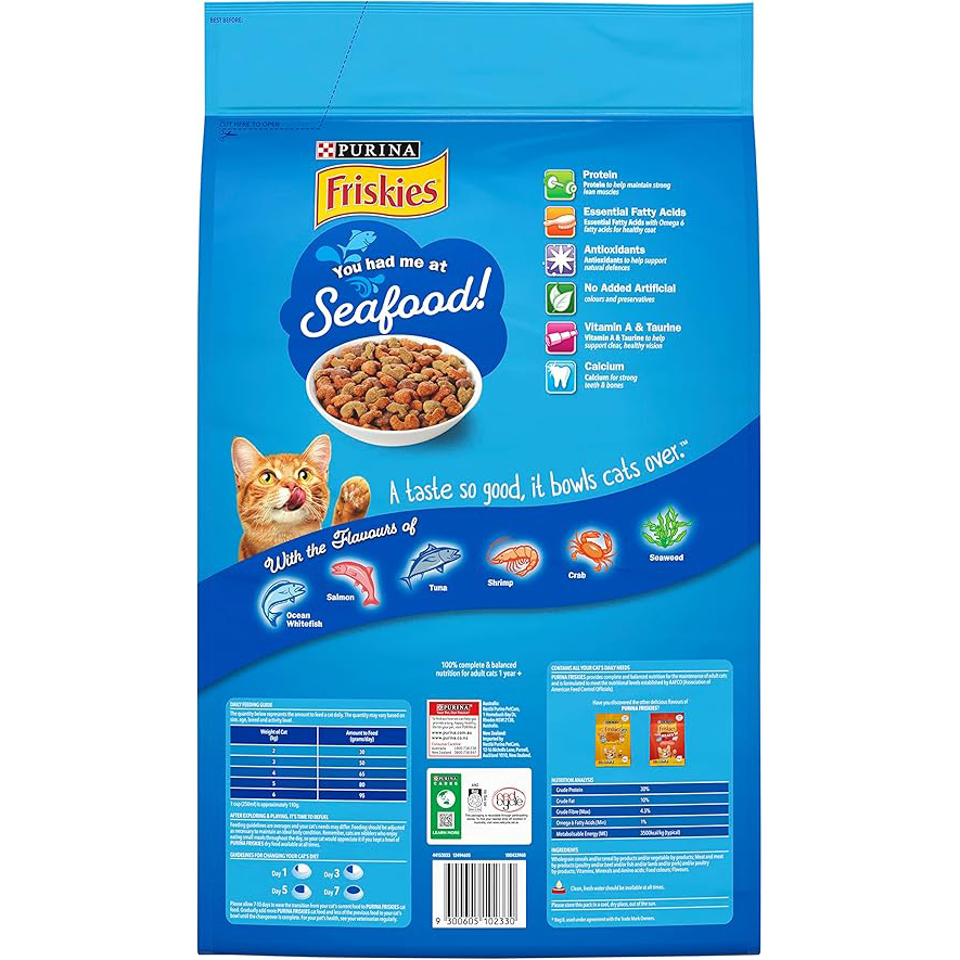 Purina - Friskies Adult Cat Food Dry Seafood Purina - Friskies Adult Cat Food Dry Seafood