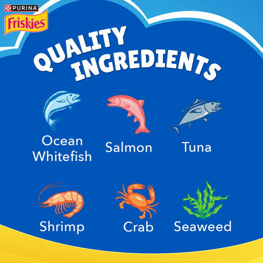 Purina - Friskies Adult Cat Food Dry Seafood Purina - Friskies Adult Cat Food Dry Seafood